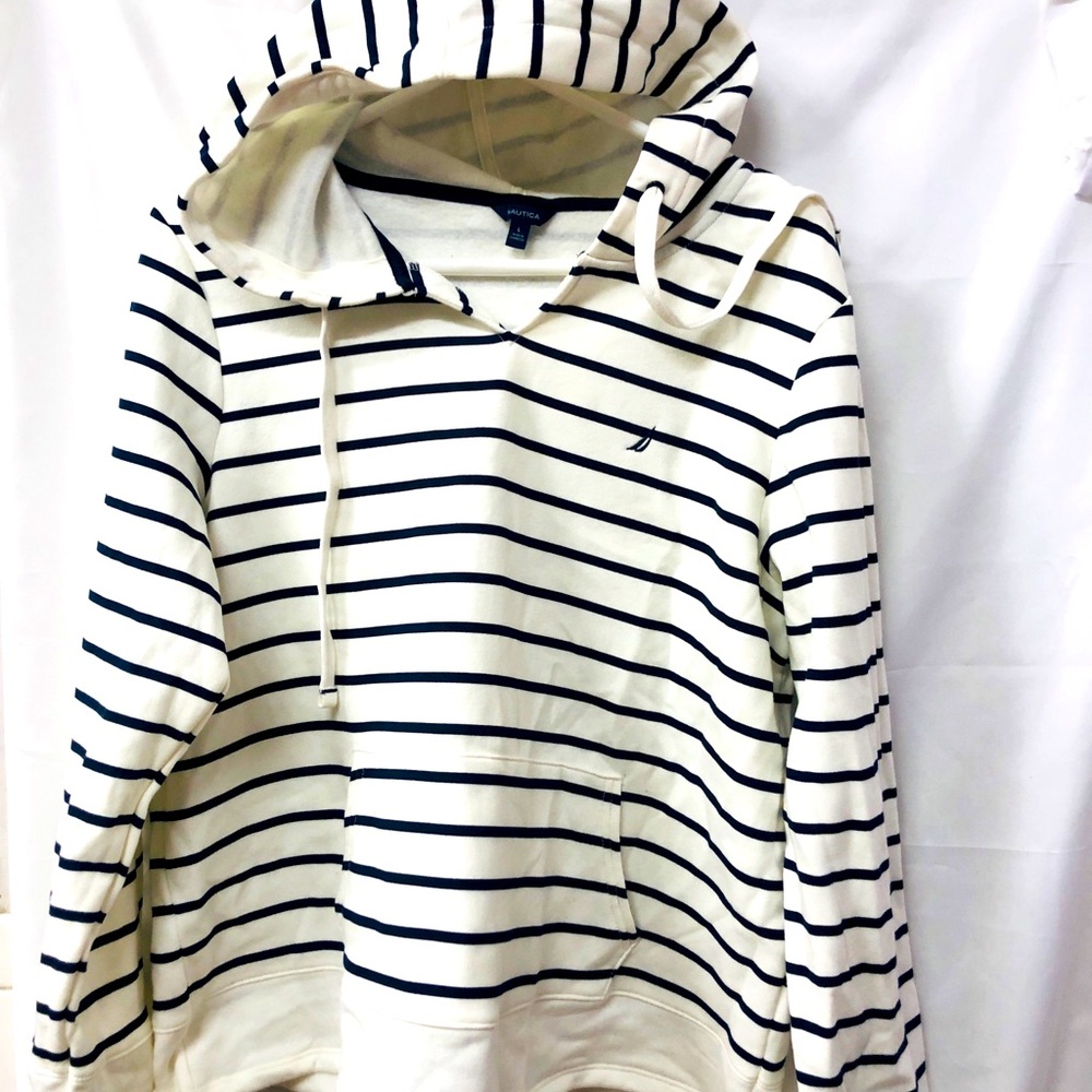 Nautica Striped Hoodie (Size L)